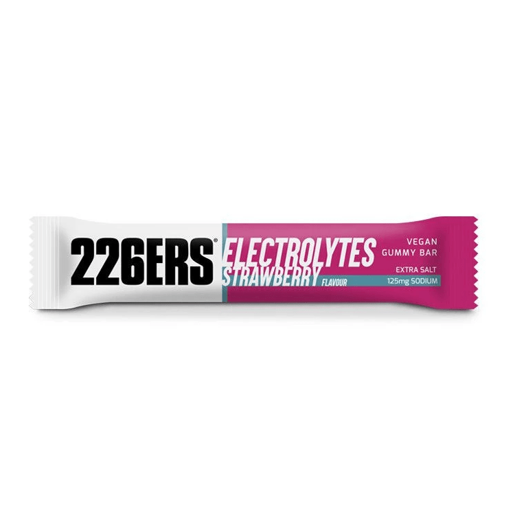 226ers Energy Bars Single Serve / Strawberry w/t Electrolytes Vegan Gummy Bar XMiles