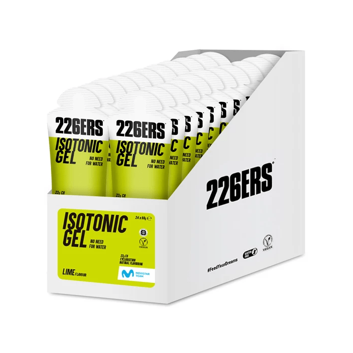 226ers Gels Box of 24 / Lime Isotonic Energy Gel XMiles