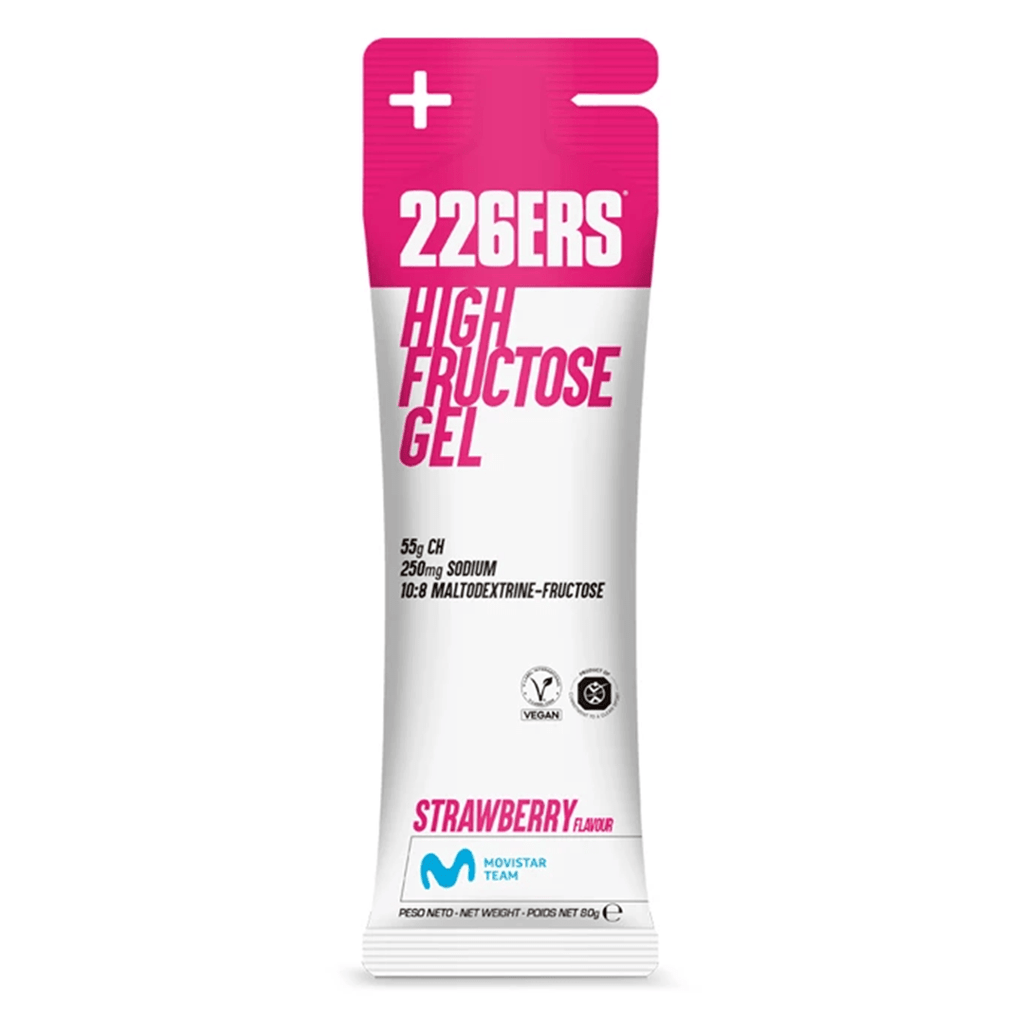 226ers Gels Single Serve / Strawberry High Fructose Gel XMiles