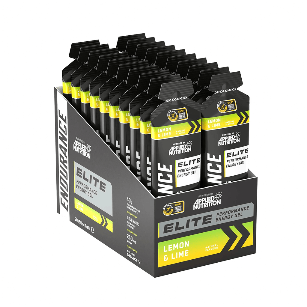 Applied Nutrition Gels Box of 20 / Lemon & Lime Endurance Elite Performance Energy Gel XMiles