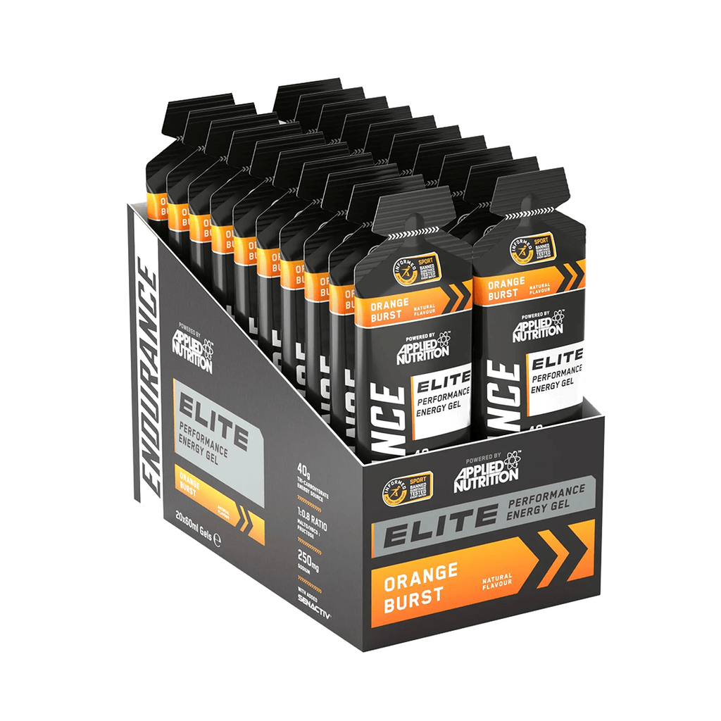 Applied Nutrition Gels Box of 20 / Orange Burst Endurance Elite Performance Energy Gel XMiles