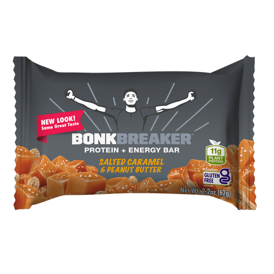 Bonk Breaker Protein Bar Single Serve / Salted Caramel & Peanut Butter Plant-Based Protein Bars XMiles