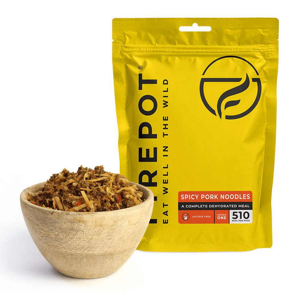 FIREPOT Meal Replacement Single Serving / Spicy Pork Noodles Dehydrated Meal XMiles