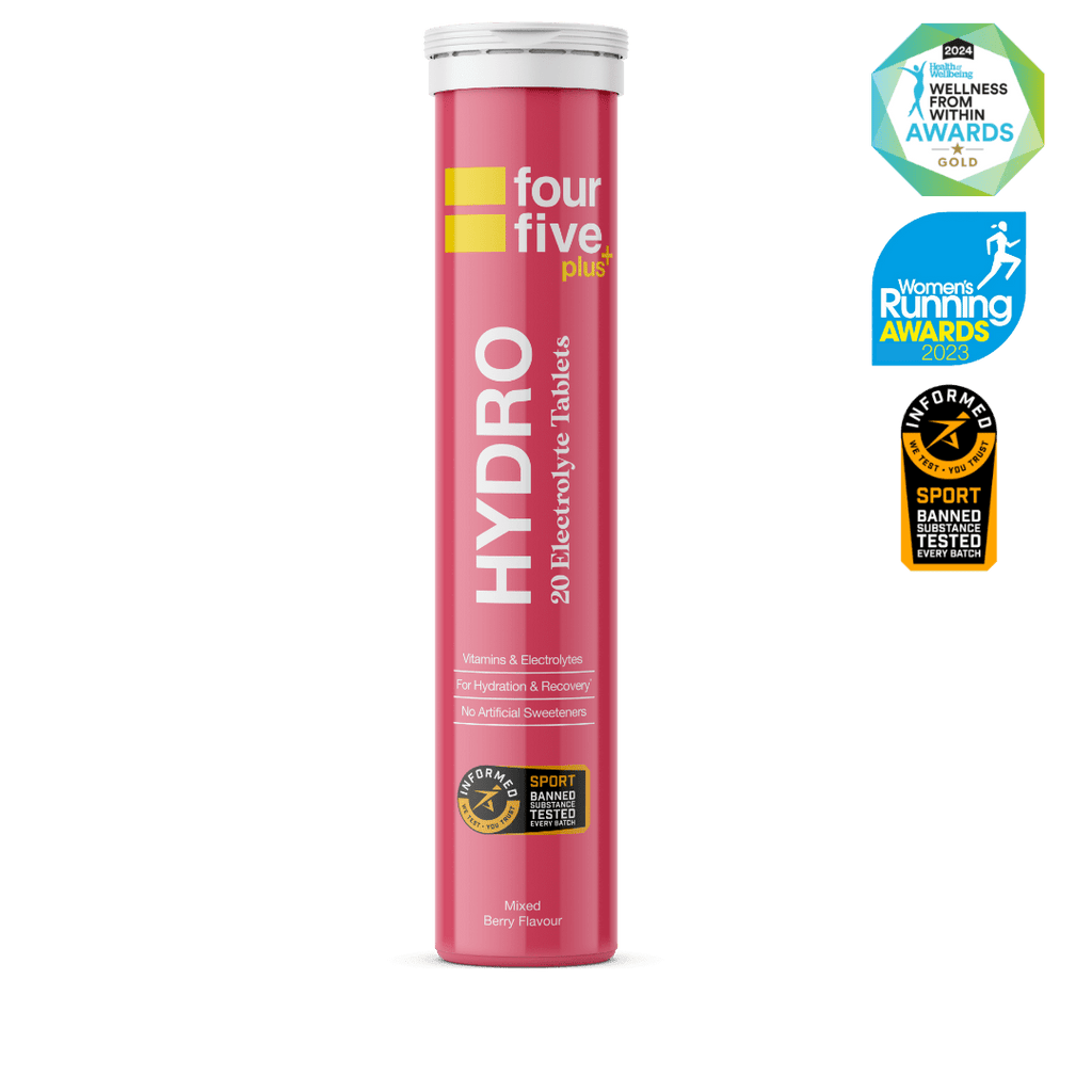 fourfive Electrolyte Drinks 20 Tablets / Natural Berry / Single Tube Hydro Plus XMiles