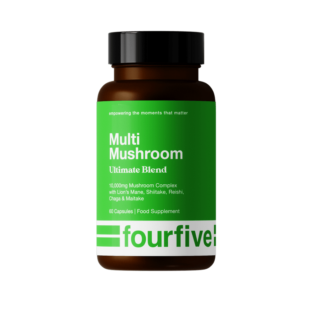 fourfive Supplement 60 Capsule Tub Multi Mushroom: Ultimate Blend Capsules XMiles