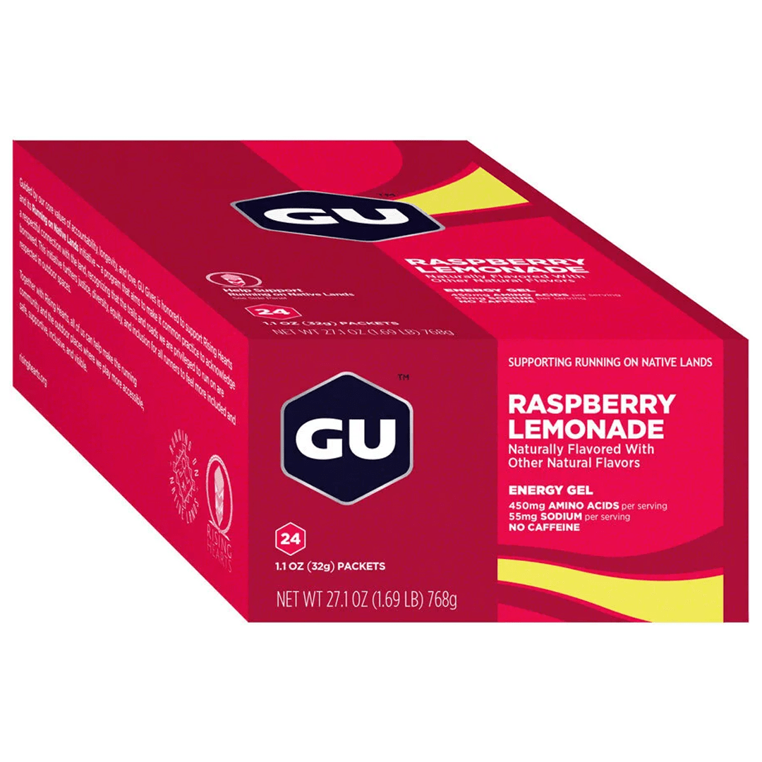 GU Gels Box of 24 / Raspberry Lemonade GU Energy Gel XMiles