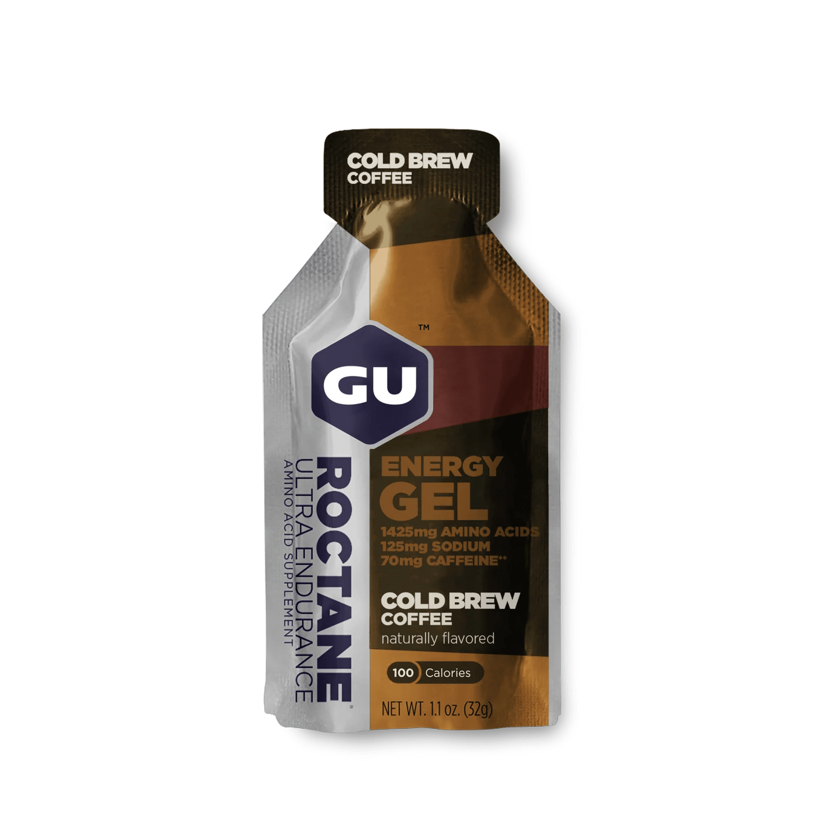 GU Gels Single Serve / Cold Brew Coffee (70mg caffeine) Roctane Energy Gel XMiles
