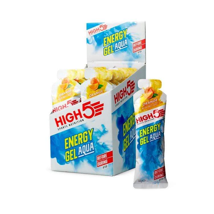 High5 Gels Box of 20 / Orange Energy Gel Aqua (66g) XMiles