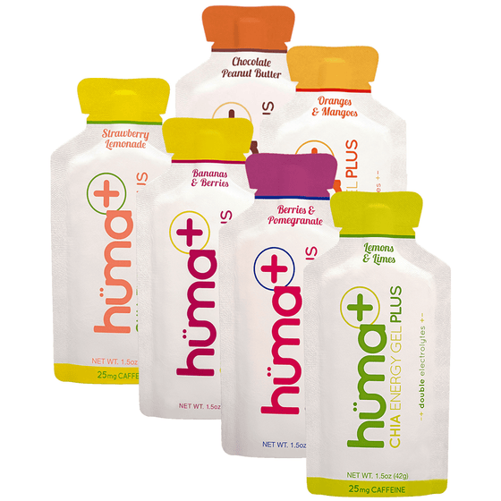 Hüma Gels Box of 24 / Mixed Huma Chia Plus Energy Gel XMiles