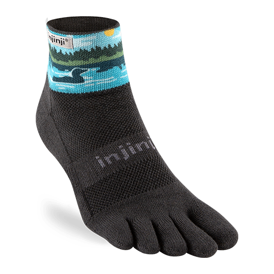 Injinji Socks S / Loom / Men's Mini-Crew Artist Designed: Boundary Waters XMiles