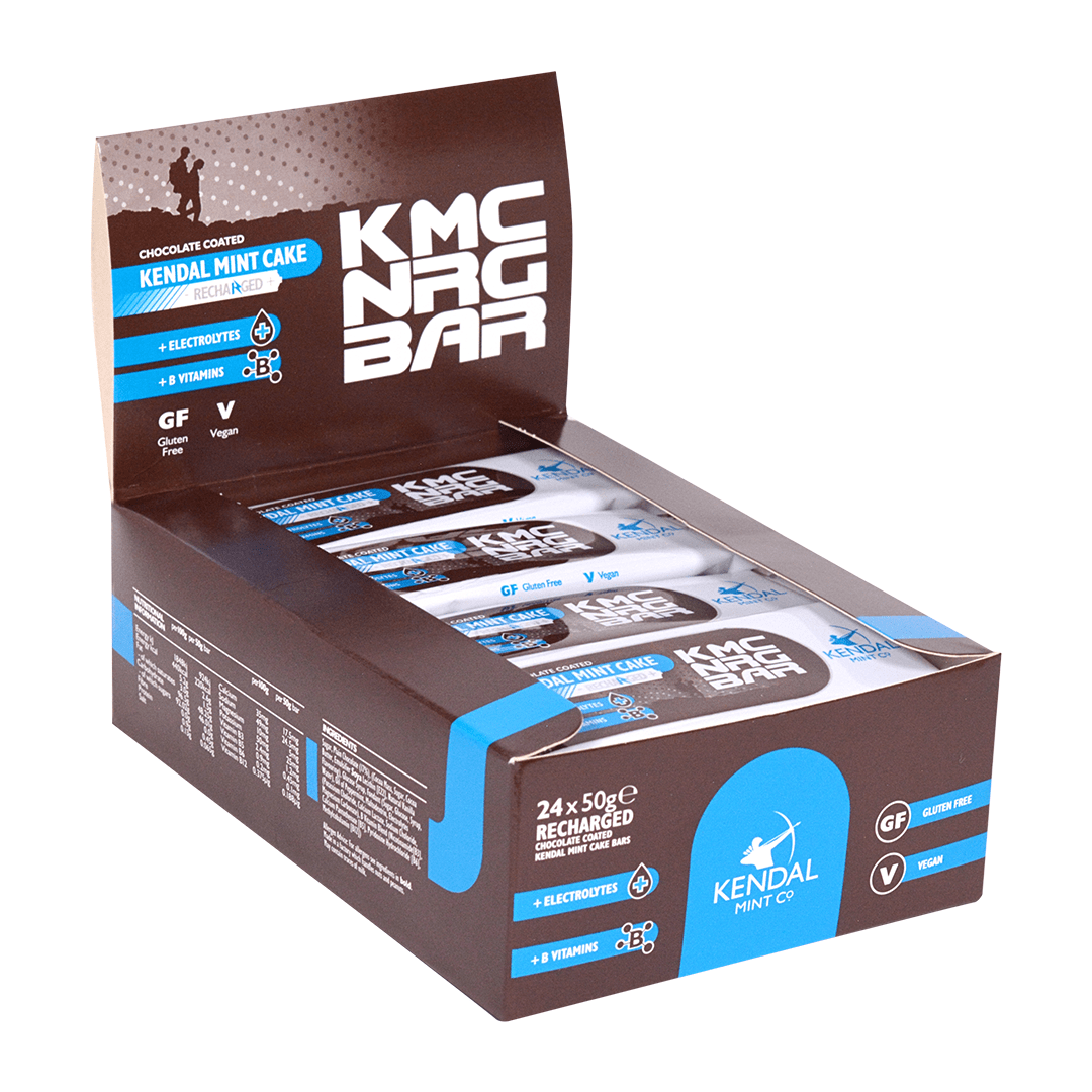 Kendal Mint Co. Energy Bars Box of 24 / Chocolate Coated KMC NRG BAR Chocolate Coated Recharged XMiles