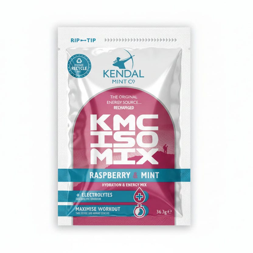 Kendal Mint Co. Energy Drink Single Serve / Raspberry & Mint ISO MIX: Isotonic Hydration Powder XMiles