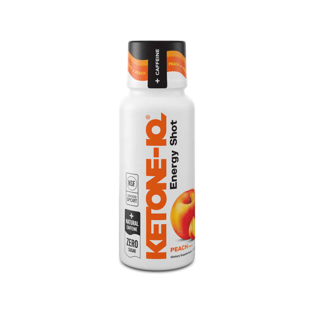 Ketone-IQ Supplement Single Serve / Peach Ketone-IQ +Caffeine Shot XMiles
