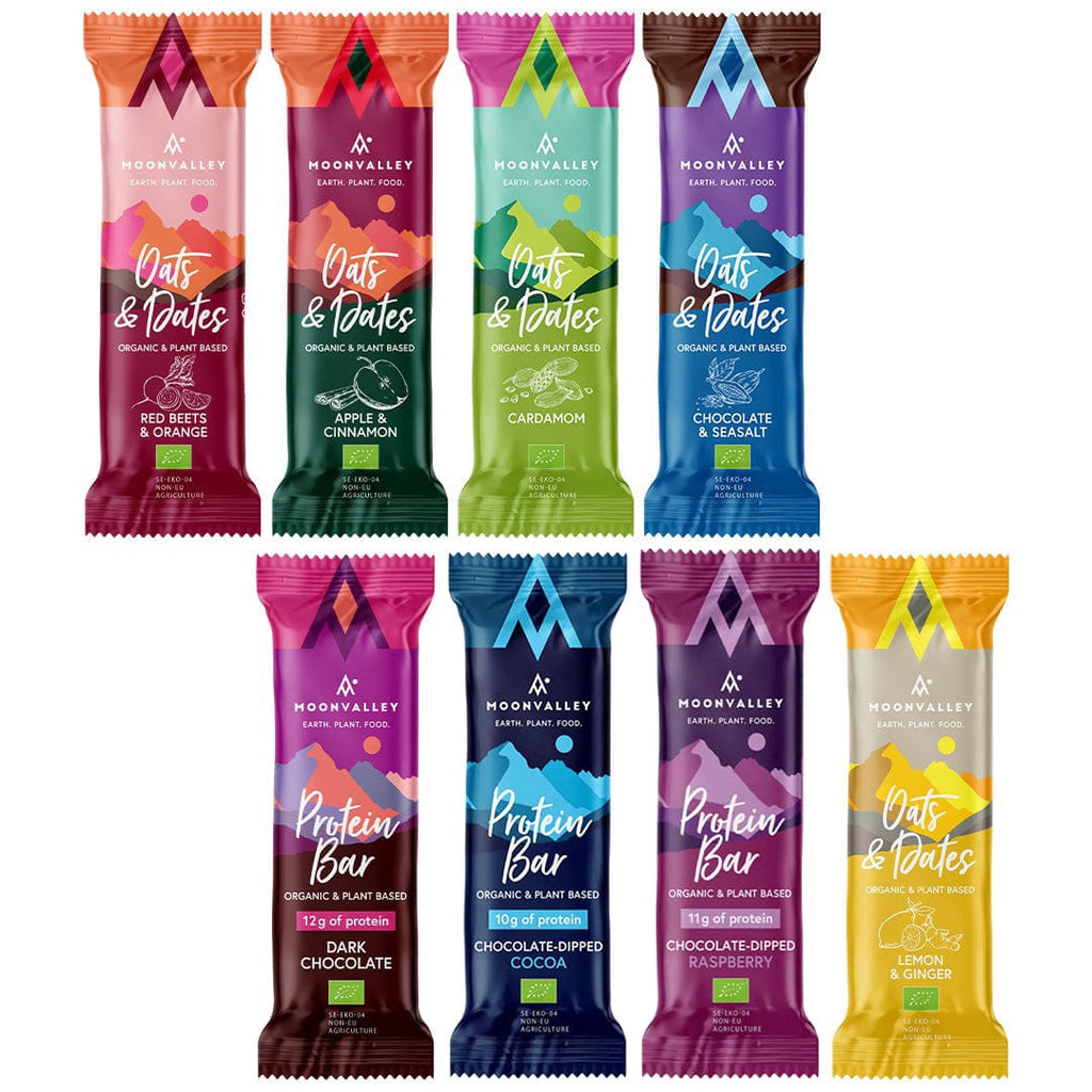 Moonvalley Energy Bars Energy & Protein (8 bars) Moonvalley Bar Trial Pack XMiles