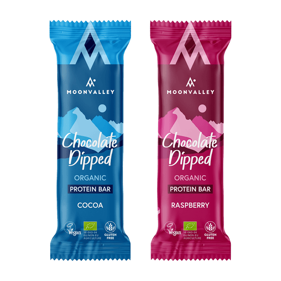 Moonvalley Protein Bar Pack of 6 / Mixed Chocolate-Dipped Protein Bar XMiles