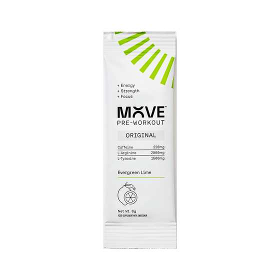 MOVE Pre-Workout Single Serve / Evergreen Lime Strength Formula XMiles