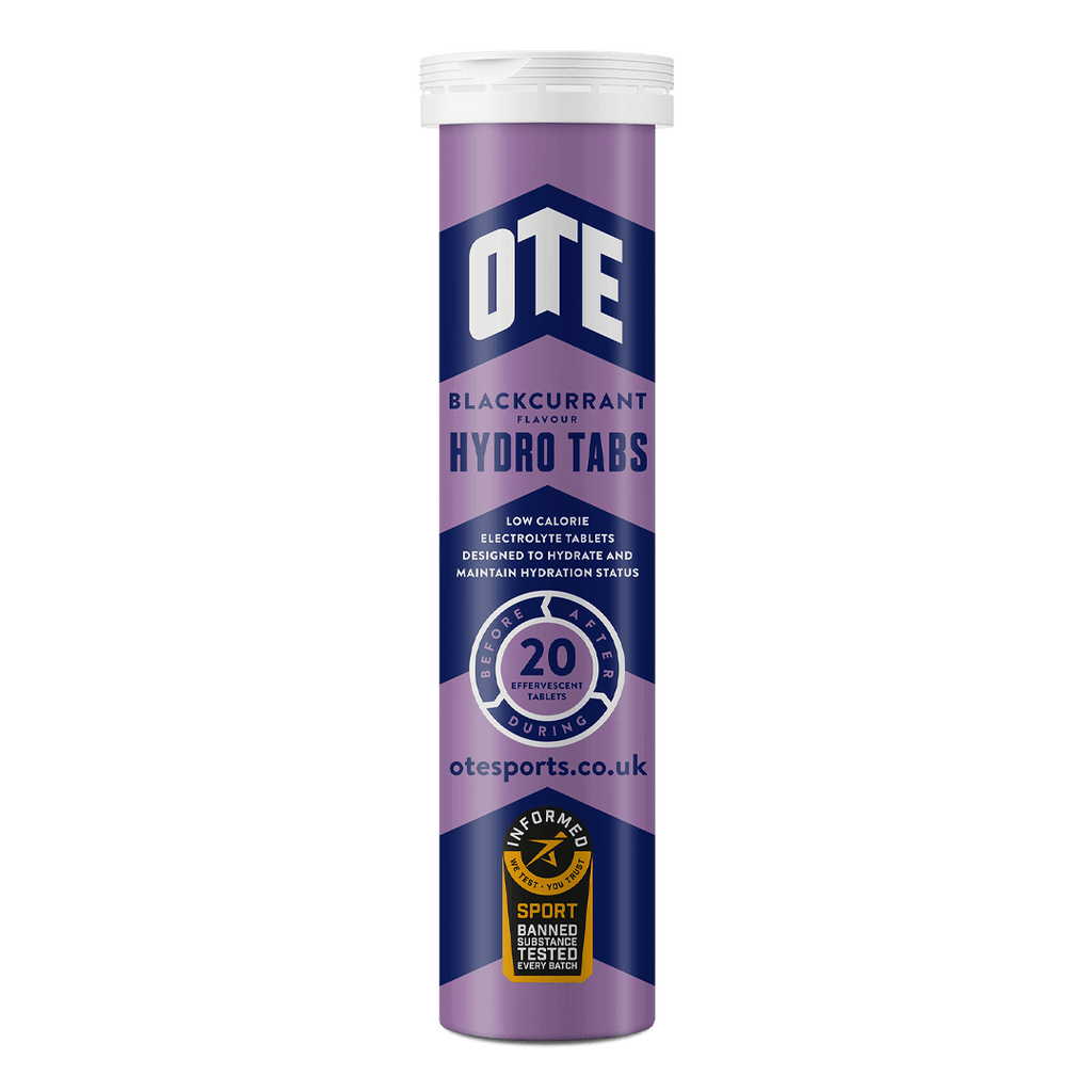 OTE Electrolyte Drinks 20 Serving Tube / Blackcurrant OTE Hydro Tabs XMiles