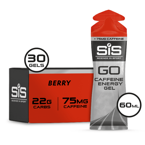 SiS Gels Box of 30 / Berry GO Energy + Caffeine Gel XMiles
