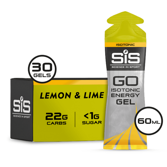 SiS Gels Box of 30 / Lemon & Lime GO Isotonic Energy Gel XMiles