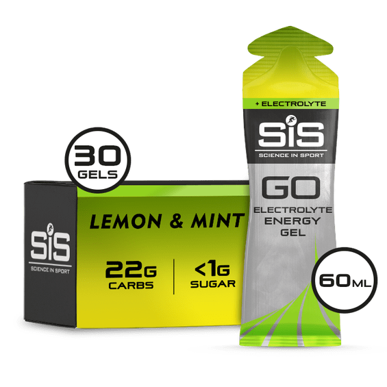 SiS Gels Box of 30 / Lemon Mint GO Energy + Electrolyte Gel XMiles