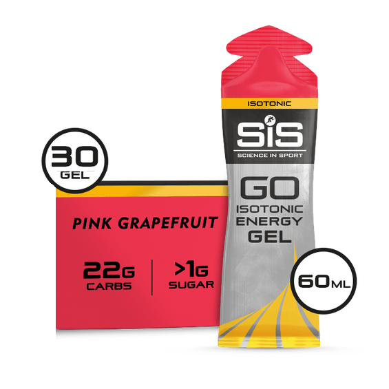 SiS Gels Box of 30 / Pink Grapefruit GO Isotonic Energy Gel XMiles