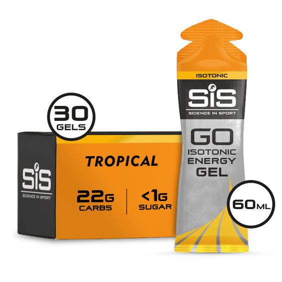 SiS Gels Box of 30 / Tropical GO Isotonic Energy Gel XMiles