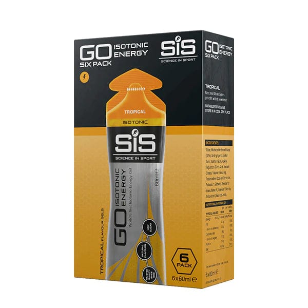 SiS Gels Pack of 6 / Tropical GO Isotonic Energy Gel XMiles