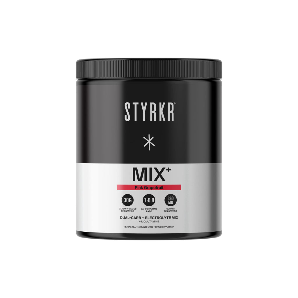 STYRKR Energy Drink 15 Serving Tub (555g) / Pink Grapefruit MIX+ XMiles