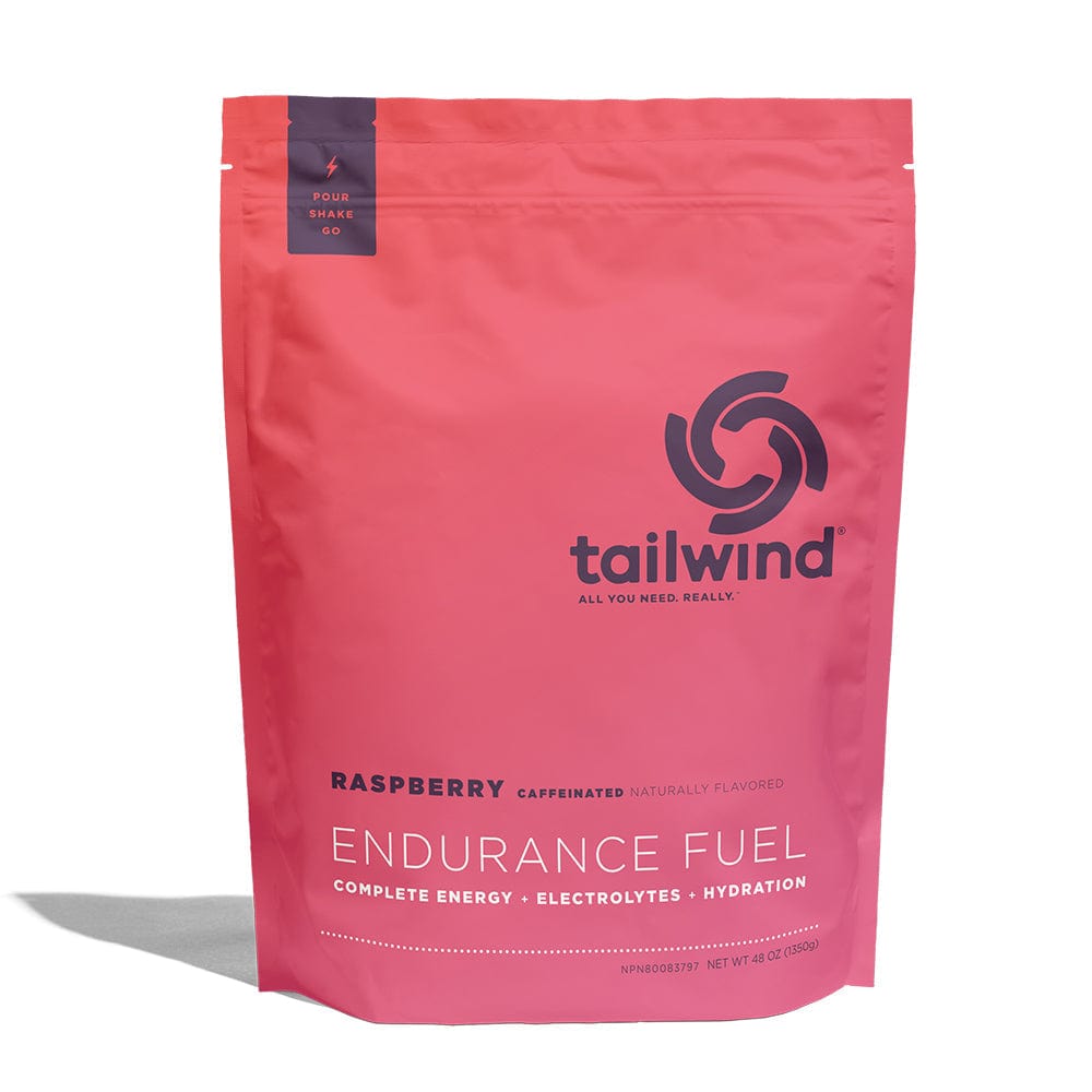 Tailwind Nutrition Energy Drink 50 Serving Pouch (1.35kg) / Raspberry (Caffeinated) Tailwind Endurance Fuel XMiles