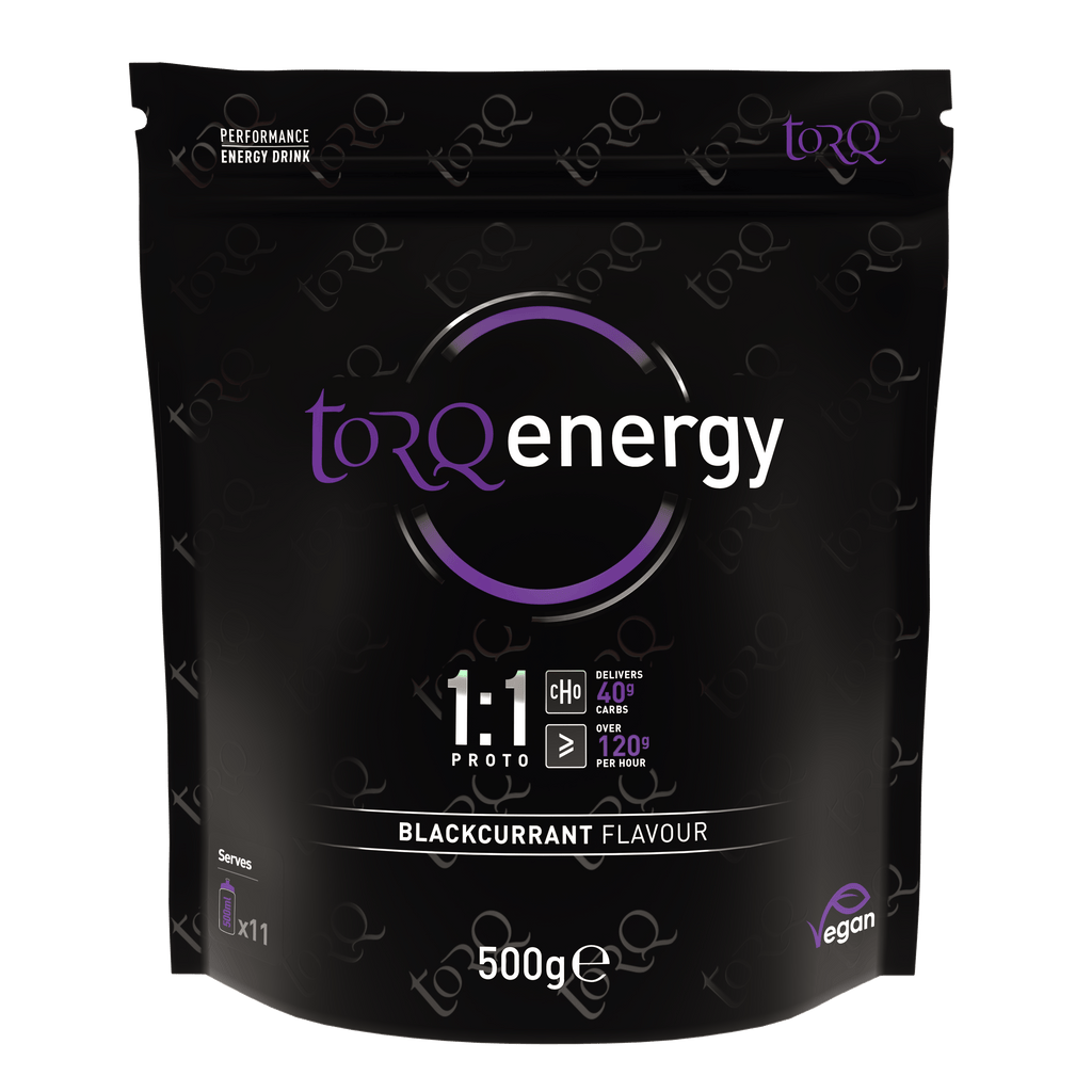Torq Energy Drink 11 Serve Pouch (500g) / Blackcurrant 1:1 Proto Energy Drink XMiles