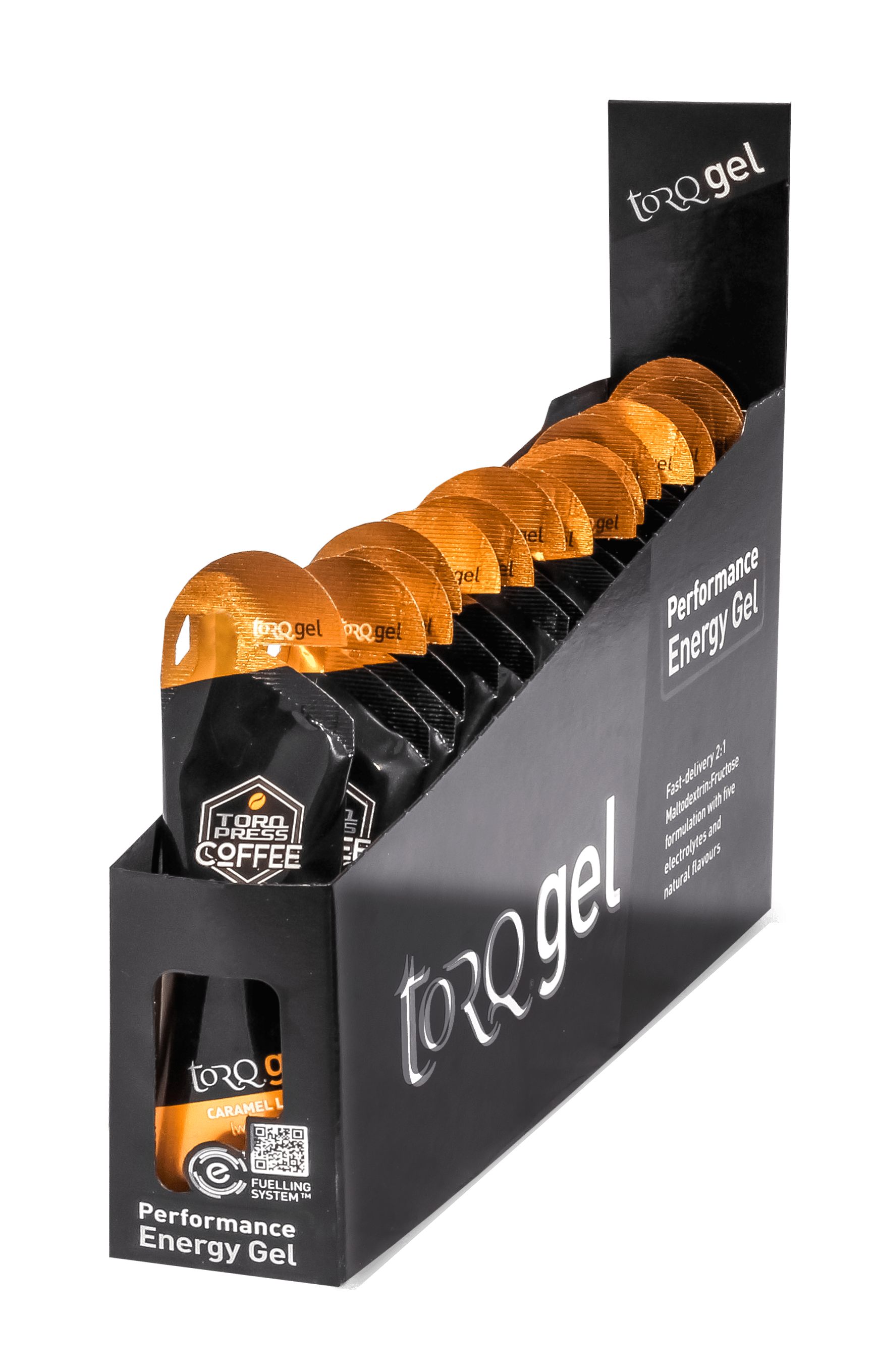Torq Gels Box of 15 / Caramel Latte TORQ Caffeinated Energy Gel w/ Guarana (45g) XMiles