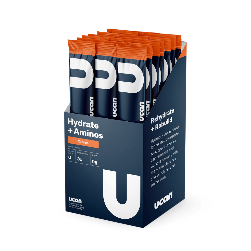 UCAN Electrolyte Drinks Box of 12 / Orange + Amino Hydrate XMiles