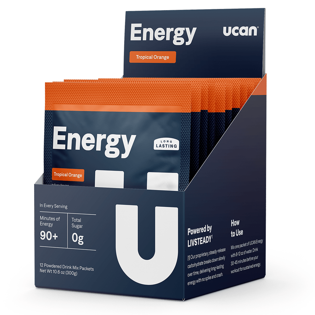 UCAN Energy Drink Box of 12 / Tropical Orange Energy Powder XMiles