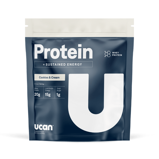 UCAN Protein Drink 12 Serving Pouch (600g) / Cookies and Cream Energy + Protein Powder XMiles