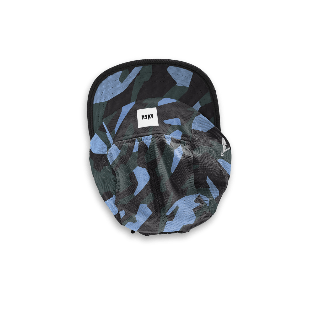 VÅGA Headwear Black / Khaki Green / Postal Blue Patterned Cap XMiles