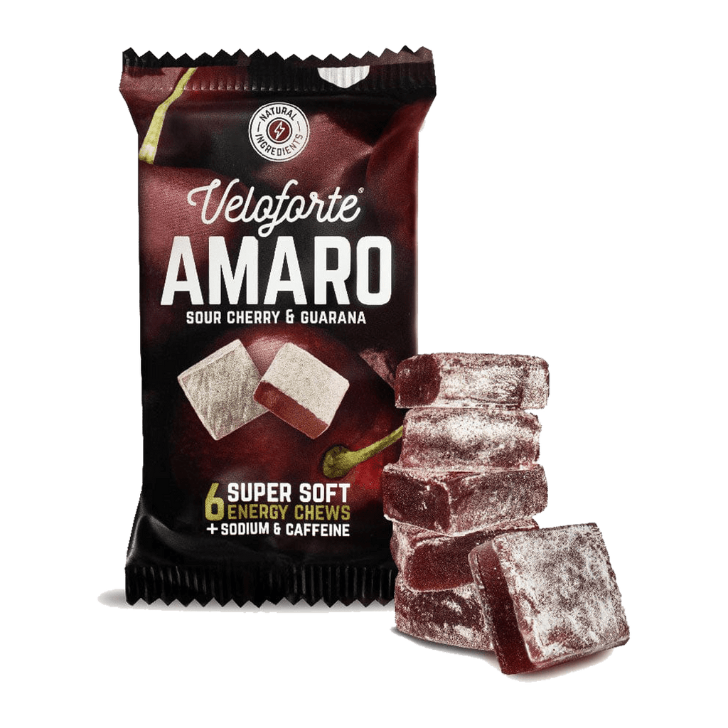 Veloforte Chews Single Serve / Amaro - Sour Cherry & Guarana Cubos Energy Chews XMiles