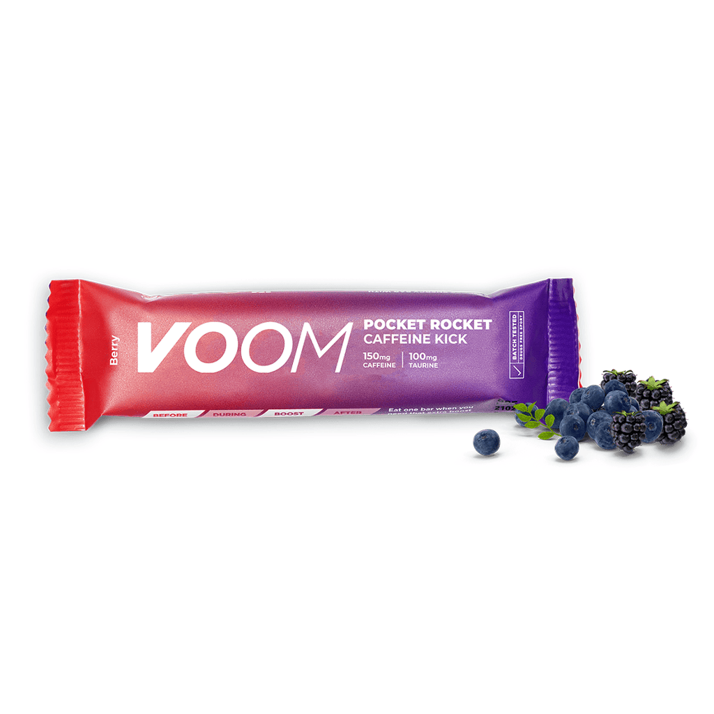 VOOM Energy Bars Single Serve / Caffeine Kick (Berry) Pocket Rocket XMiles