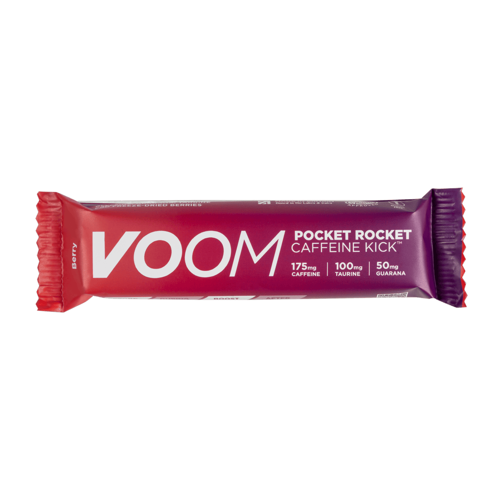 VOOM Energy Bars Single Serve / Caffeine Kick (Berry) Pocket Rocket XMiles