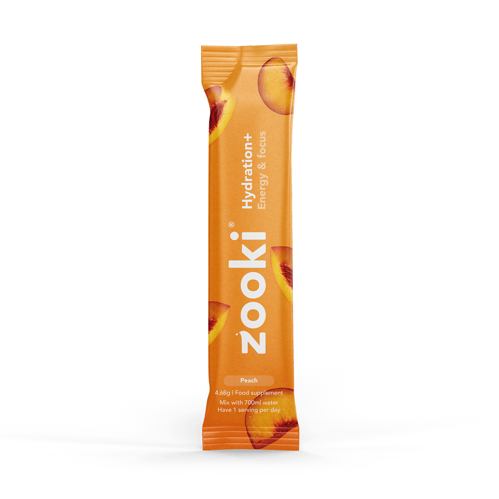 Zooki Electrolyte Drinks Single Serve / Energy & Focus (Peach) Hydration+ XMiles