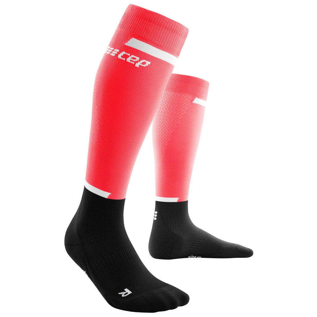 CEP Pink / Black / II The Run Compression Womans Tall Socks XMiles