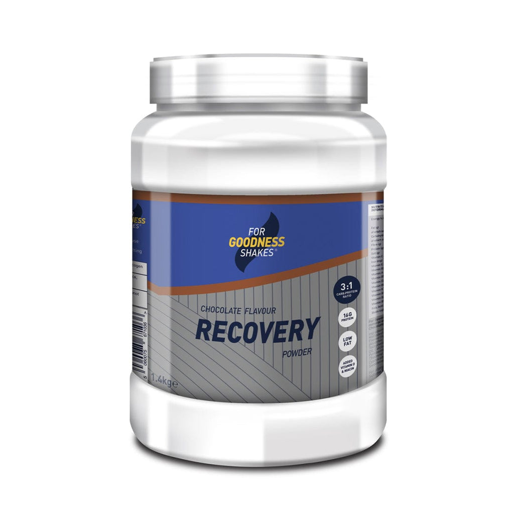 For Goodness Shakes Milk Chocolate / 18 Serving Tub 1.4kg Recovery Protein Powder XMiles