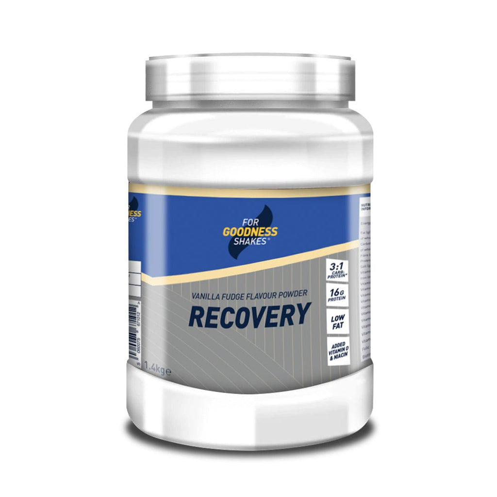 For Goodness Shakes Vanilla / 18 Serving Tub 1.4kg Recovery Protein Powder XMiles