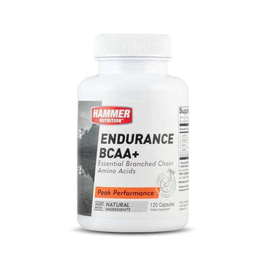 Hammer Nutrition Supplement Tub (120 Capsules) Endurance BCAA+ Caps (120ct) XMiles