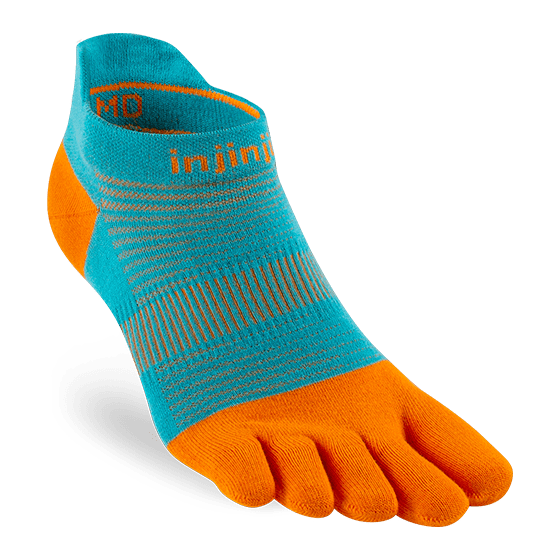Injinji Socks Tangelo / Small Injinji RUN Lightweight No-Show XMiles