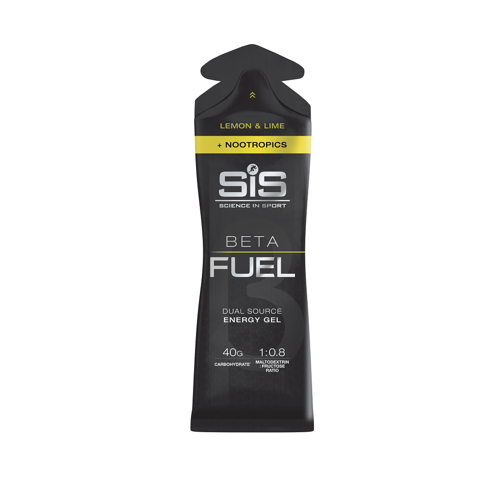 SiS Gels Lemon & Lime Beta Fuel + Nootropics Dual Source Energy Gel XMiles