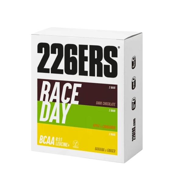 226ers Energy Bars Pack of 6 / Mixed Race Day BCAA Vegan Energy Bar XMiles