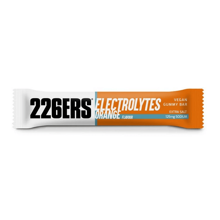 226ers Energy Bars Single Serve / Orange w/t Electrolytes Vegan Gummy Bar XMiles