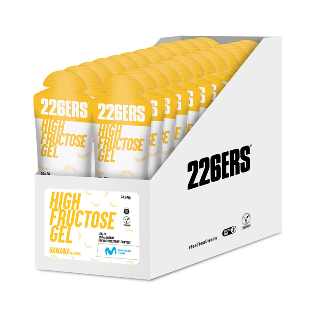 226ers Gels Box of 24 / Banana High Fructose Gel XMiles