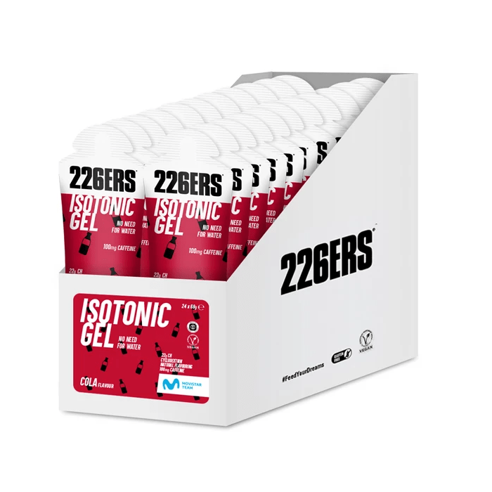 226ers Gels Box of 24 / Cola w/t Caffeine Isotonic Energy Gel XMiles