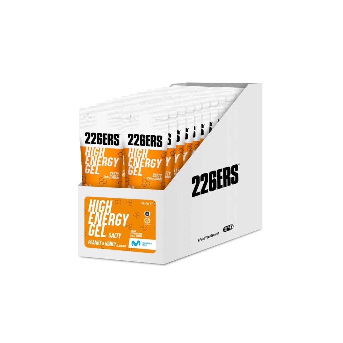 226ers Gels Box of 24 / Salty Peanut & Honey High Energy Gel XMiles